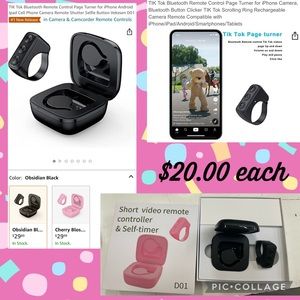 ✨TIK Tok Bluetooth Remote Control Page Turner✨